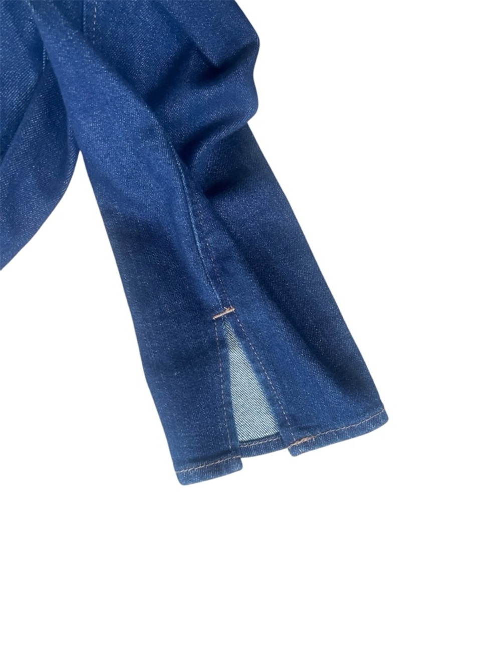 CHICO’S Dark Wash Denim Button Jacket Size 8 - Picture 9 of 10